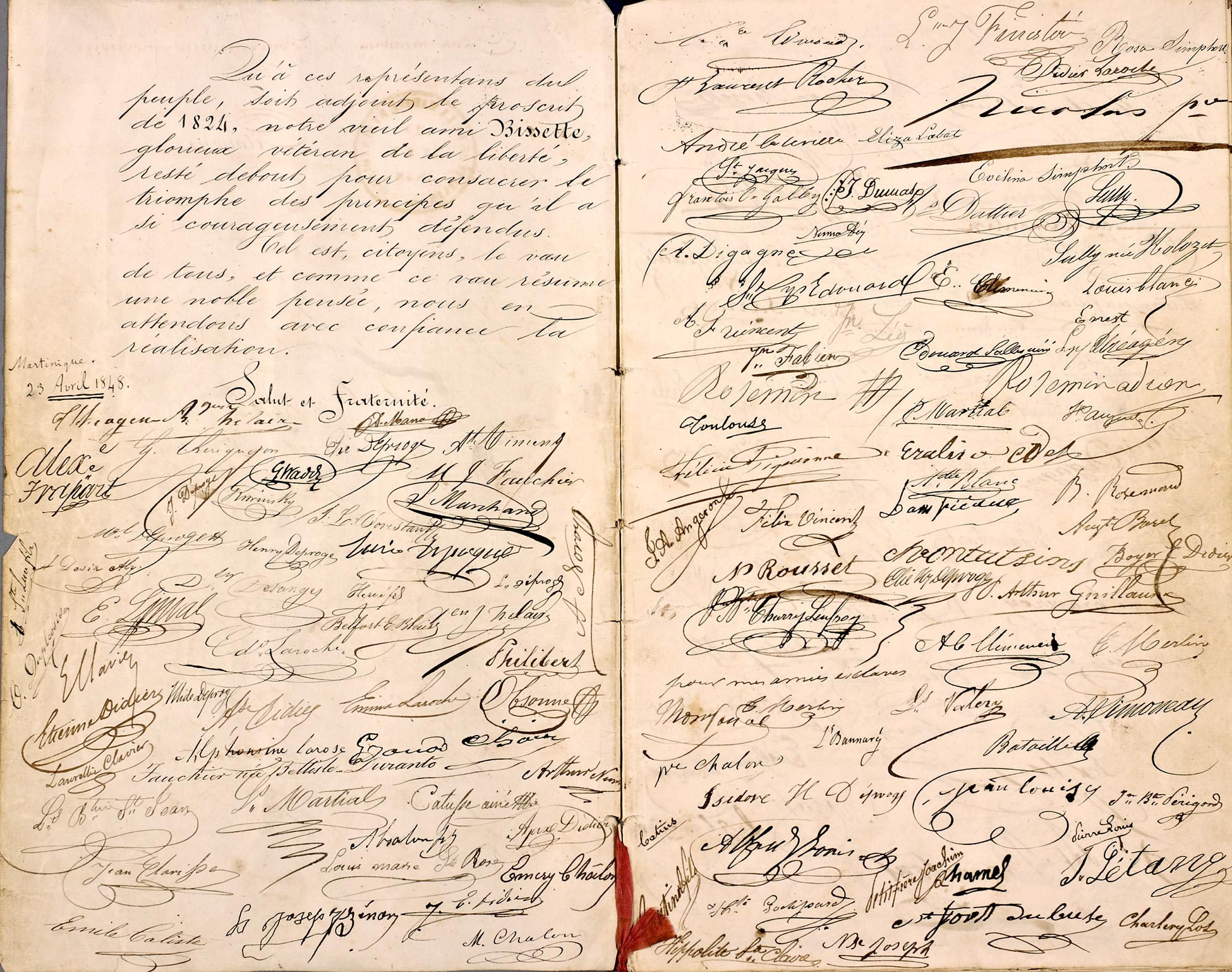 Pétition en faveur de la nomination de Bissette