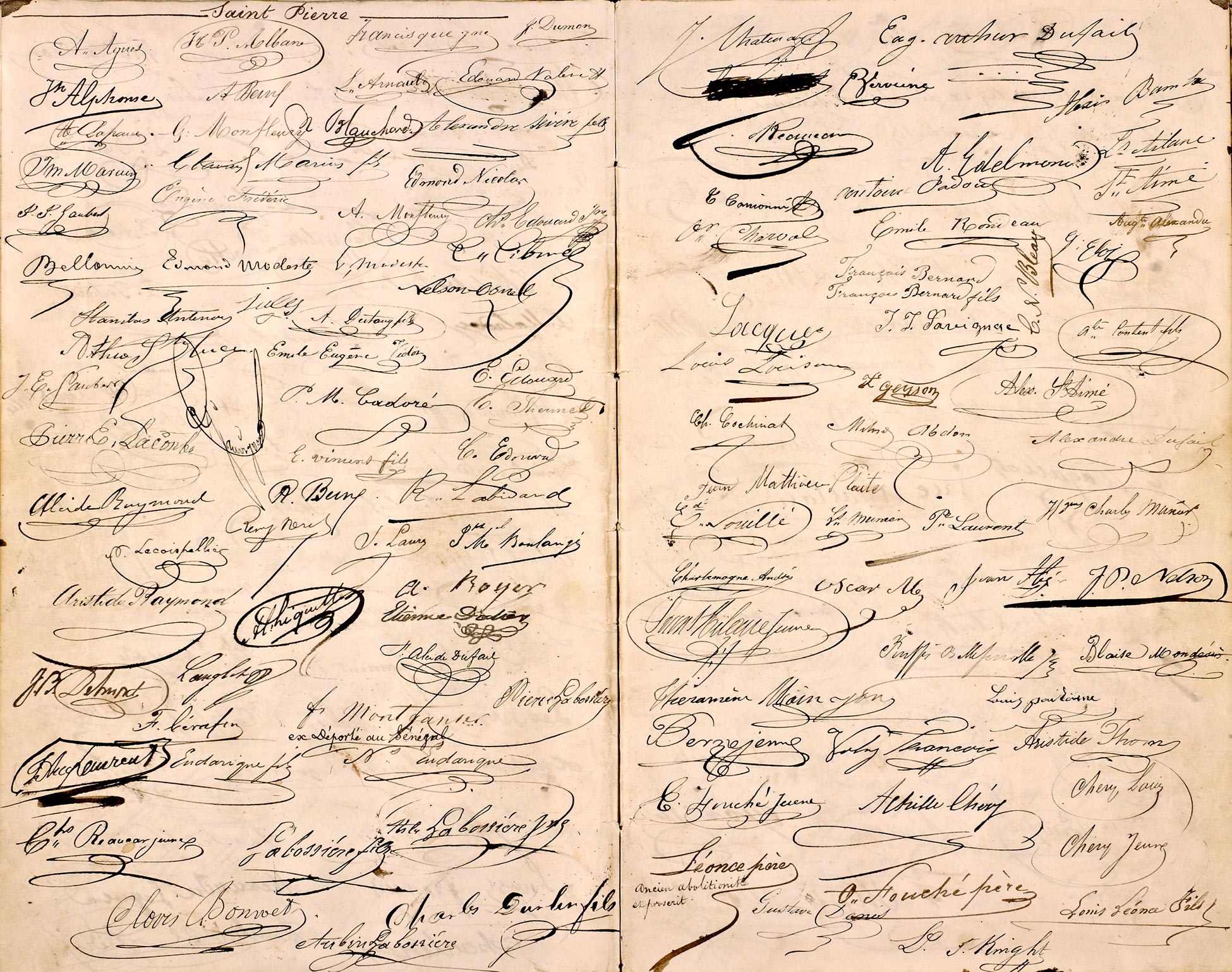 Pétition en faveur de la nomination de Bissette