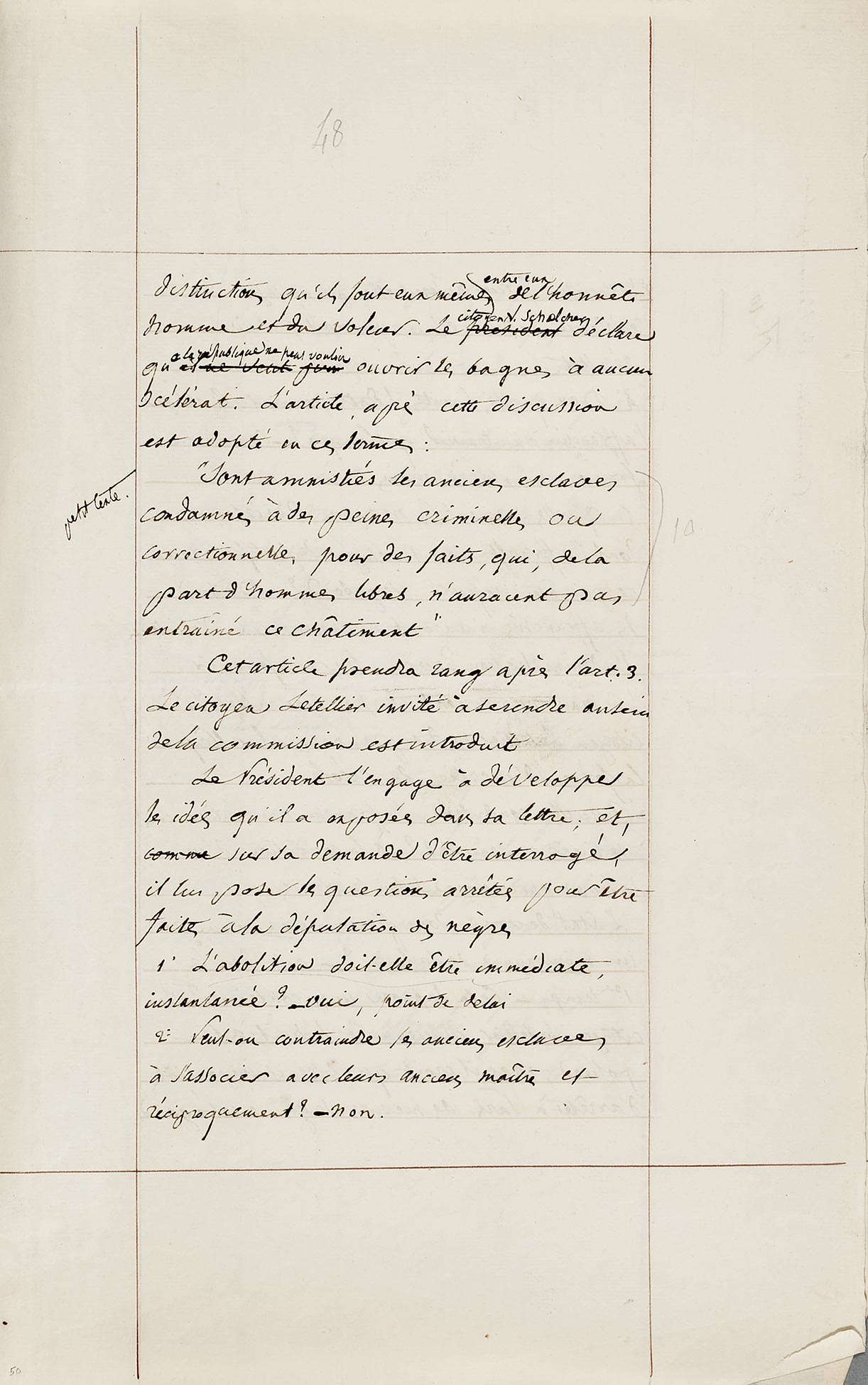 Séance du 11 mars 1848