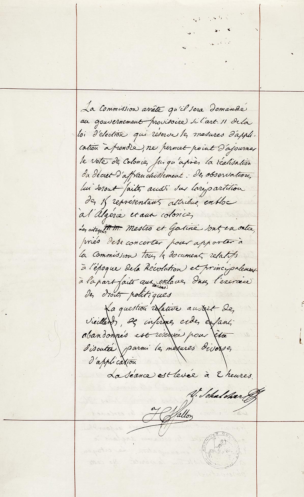 Séance du 6 mars 1848