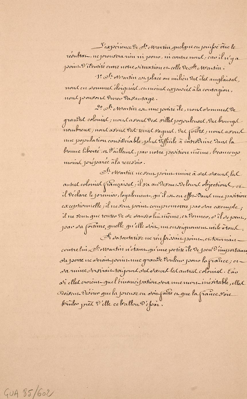 Pétition des habitants de Saint-Martin