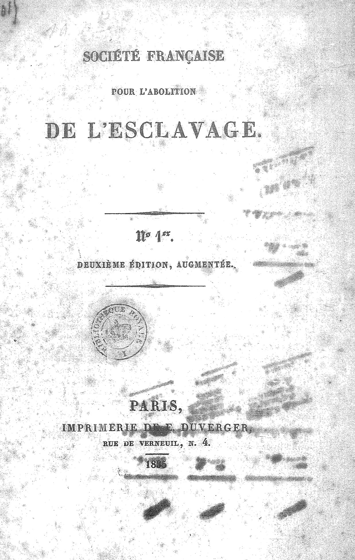 Société Française pour l'Abolition de l'Esclavage