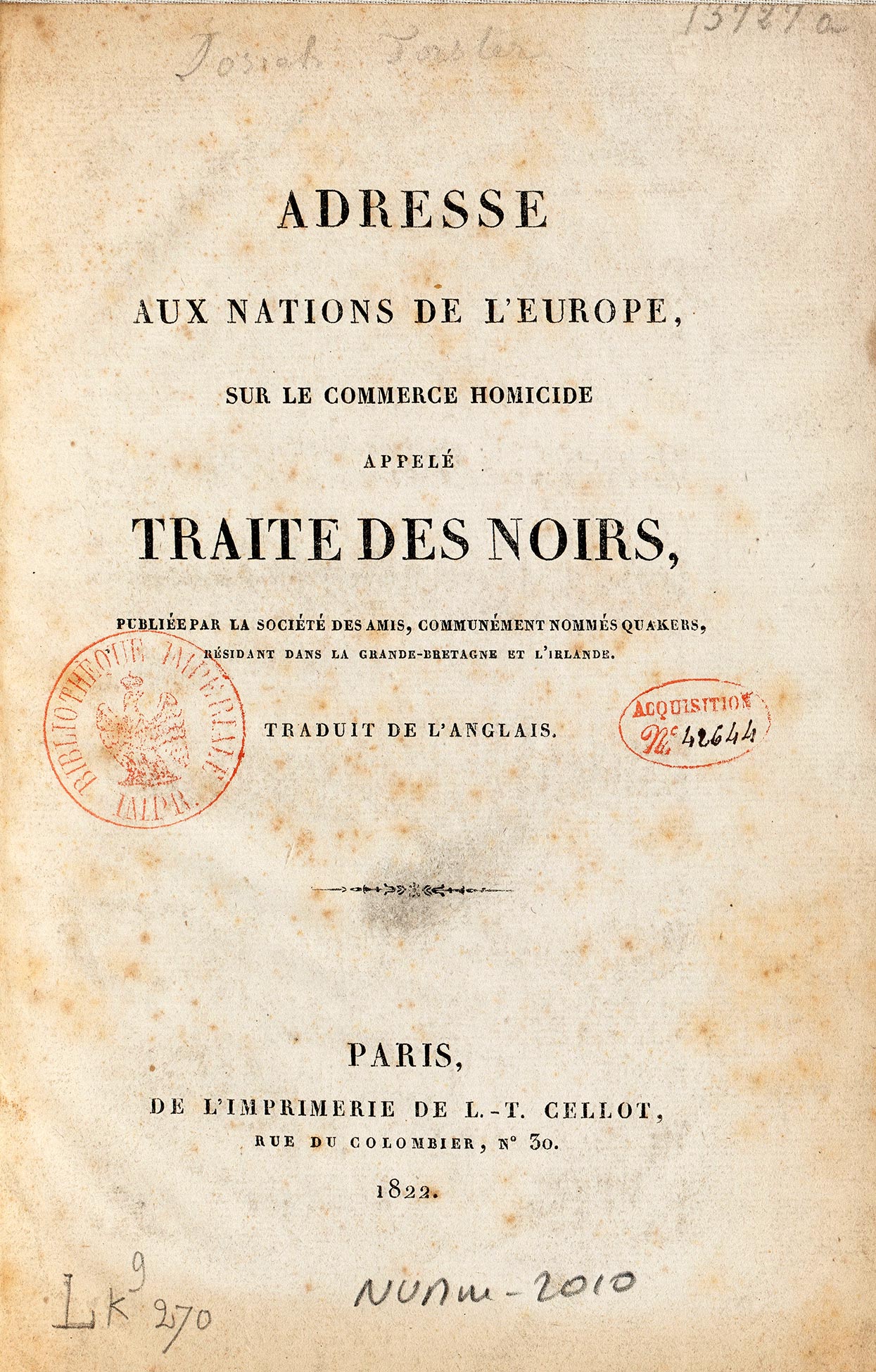 Adresse aux nations de l'Europe