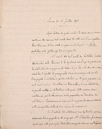 Séance du 13 juillet 1873 de la Commission du travail colonial