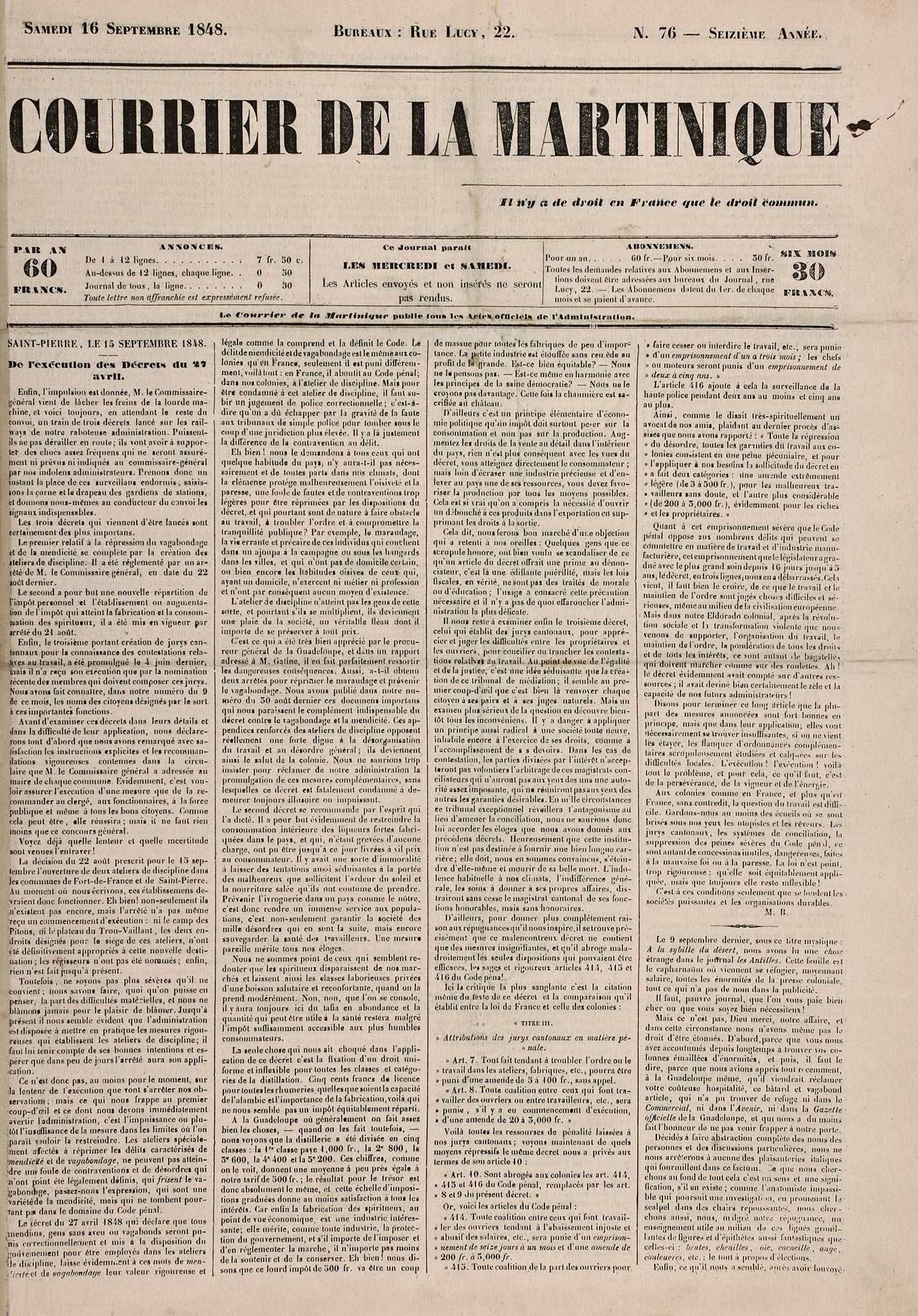 Courrier de la Martinique