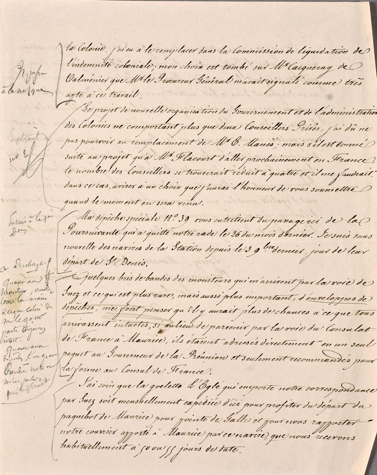 Lettre de Doret, 1851