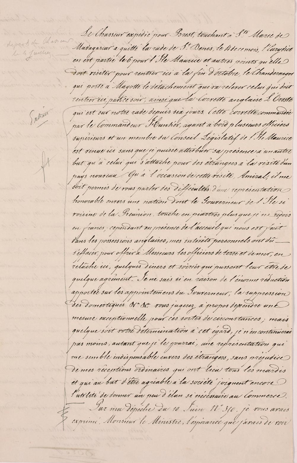 Lettre de Doret 1850