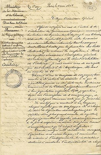 Création des registres d'état civil