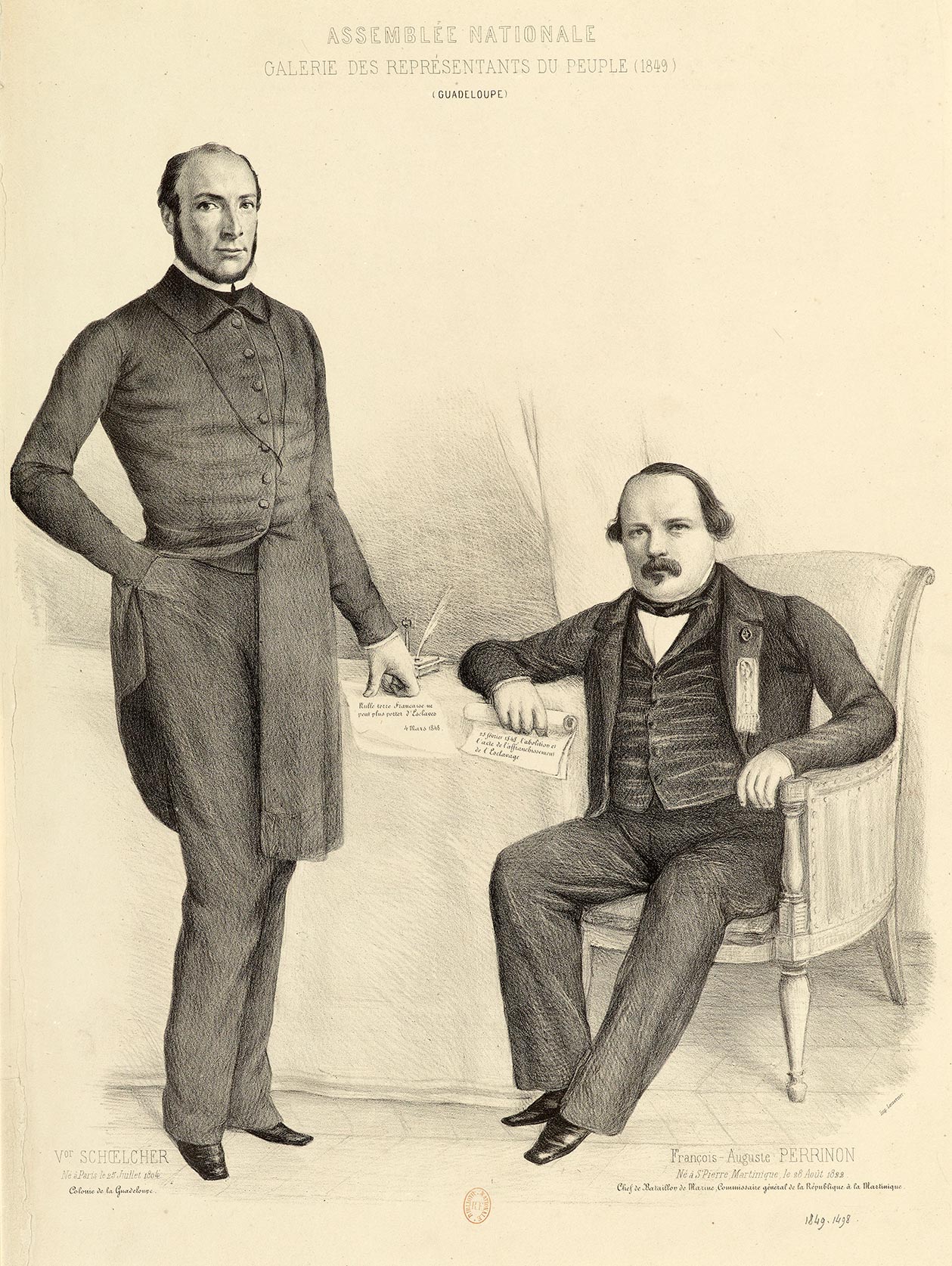 Schœlcher et François-Auguste Perrinon