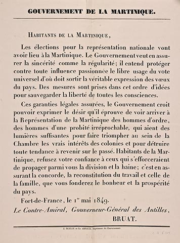 Proclamation de Bruat