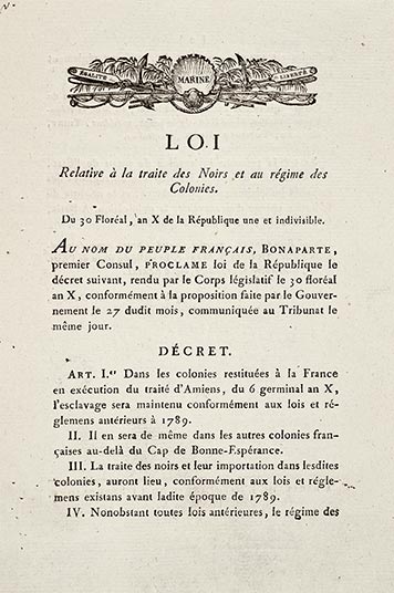 Loi de rétablissement de l'esclavage