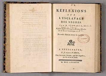 Réflexions sur l'esclavage des Nègres