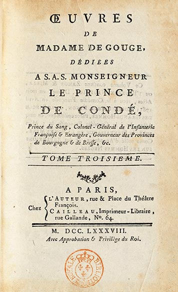 Œuvres de Madame de Gouges