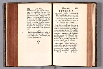 Le code noir, page intérieure