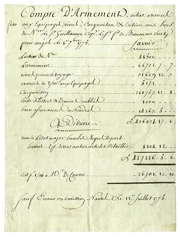 Compte d'armement